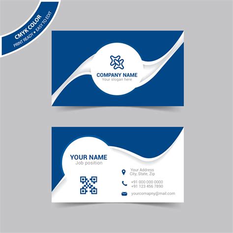 Blue Modern Business Card Template Free Download