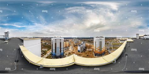 360° View Of Aerial Full Seamless Spherical Panorama 360 Angle Degrees