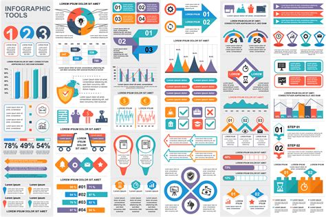 Infographic elements data visualization vector design template. Can be ...