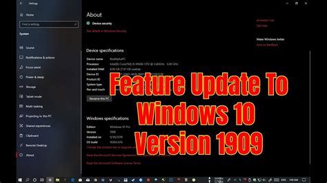 Windows 10 Version 1909 November 2019 Update Youtube