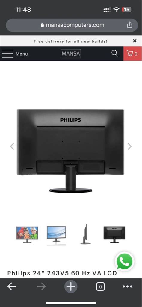 Philips 24 Inch Monitor 243v Computers And Tech Desktops On Carousell