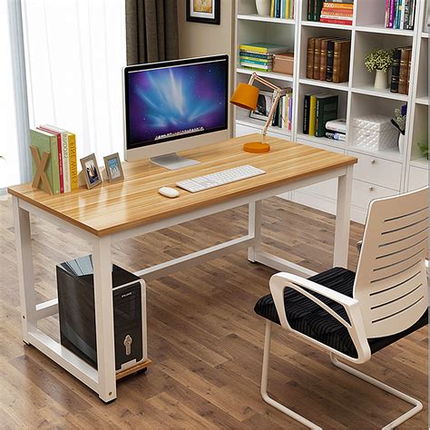 Computer Desks Modern Sturdy Office Table Large 43 Inch Pc