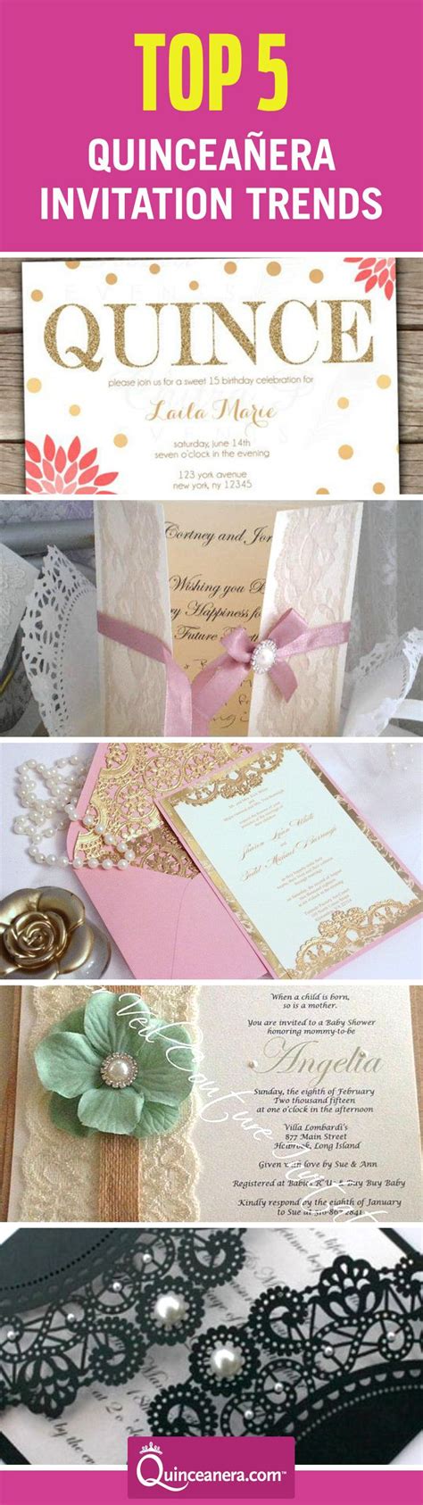 Top Five Quinceañera Invitation Trends Quinceanera Invitations