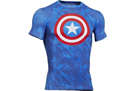 under armour tee shirt compression alter ego captain america m homme