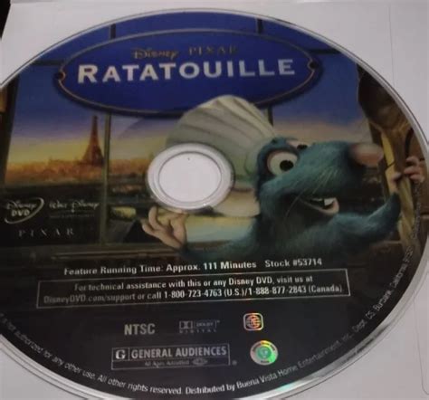 Ratatouille Dvd Disc Only 2007 Disney Pixar 340 Picclick