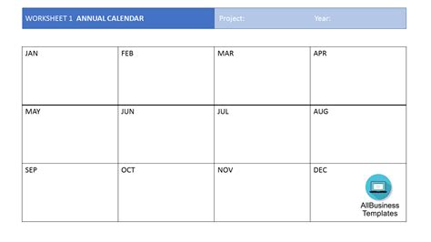 Annual Planning Calendar Template