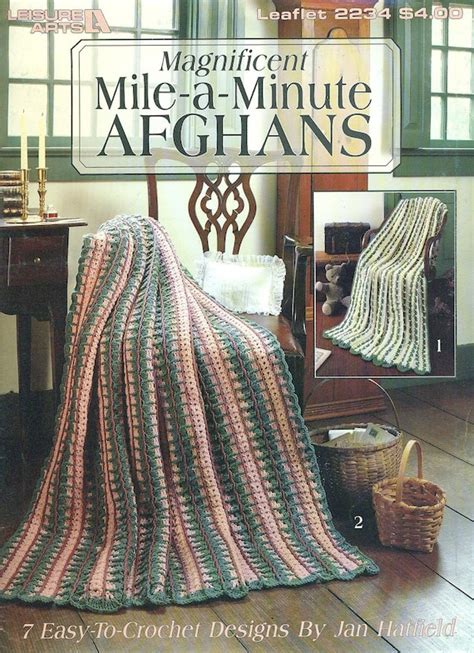 Magnificent Mile A Minute Afghans 7 Crochet Patterns