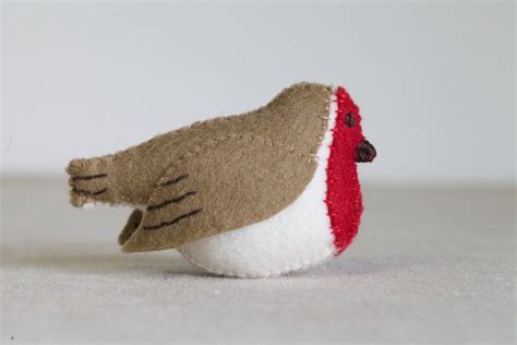 Felt Sewing And Embroidery Pattern For Three Mini Bird Soft Toys A