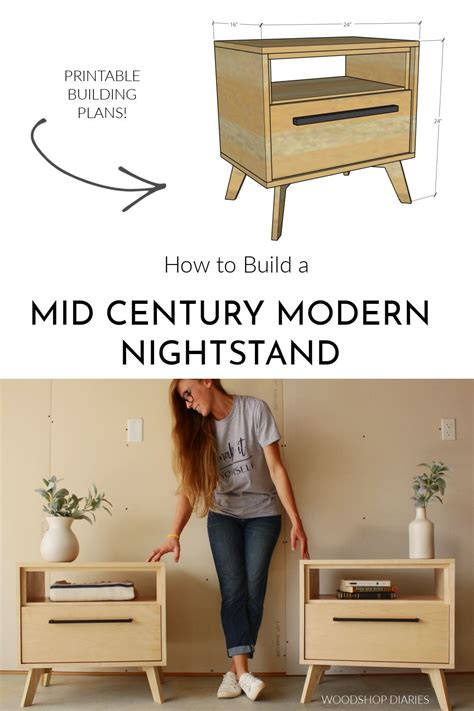 Diy Mid Century Modern Nightstand Artofit