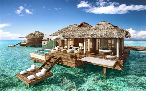 The Caribbean S First All Inclusive Overwater Bungalows Are Here Caribbean Overwater Bungalows