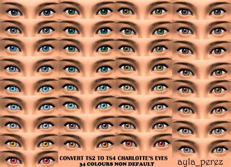 Aylas Sims Sims 4 Eye Colors Non Default Sims The