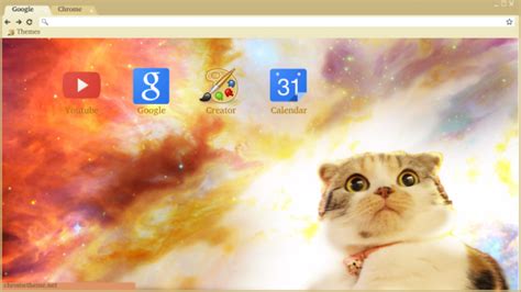 Galaxy Cat Chrome Theme Themebeta