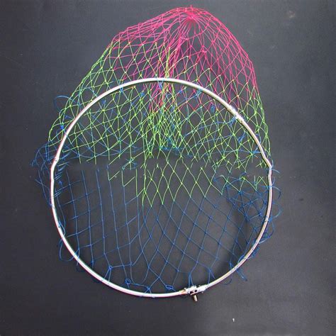 4 Sizes Nylon Fishing Nets Collapsible Fishing Tools Rhombus Mesh Hole