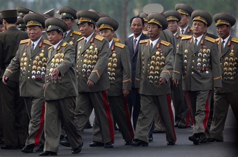Senior North Korean Generals Marching With An Unreasonable Amount Of