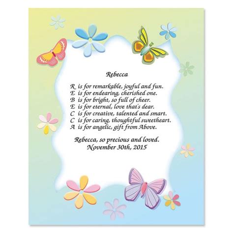 Butterfly Name Poem Print Current Catalog