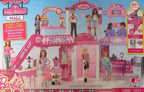 Barbie Malibu Ave Shopping Mall 50 Pieces Playset W Working Escalator