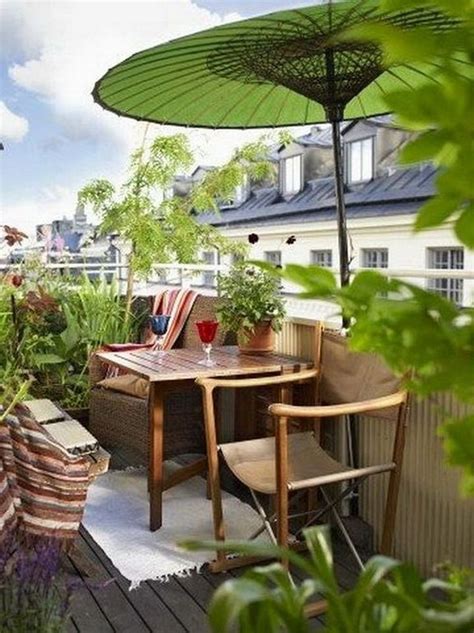 25 Gorgeous Wooden Balcony Furniture Set Design Ideas For Small Spaces