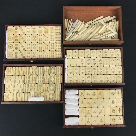 Mahjong Játék Fa Tokkal 136 Csont Ázsia Mid 20th Catawiki