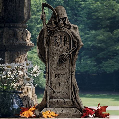 Design Toscano Rest In Piece Grim Reaper Tombstone At