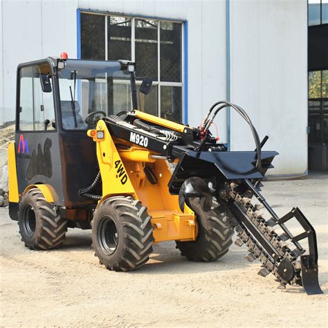 China Micro Trenching Machine Mini Skid Loader Trencher For Cables