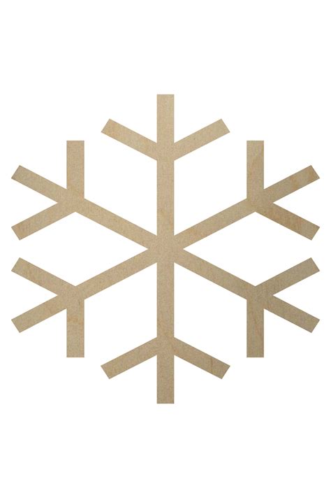 Wooden Snowflake Shape Wooden Snowflake Cutout
