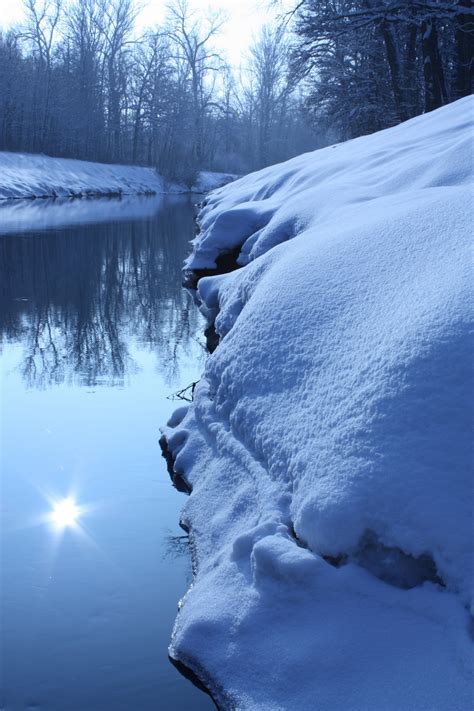 Free Images Mountain Snow Winter River Ice Reflection Weather