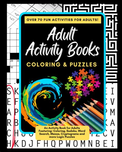 Adult Activity Books Coloring And Puzzles Over 70 Fun