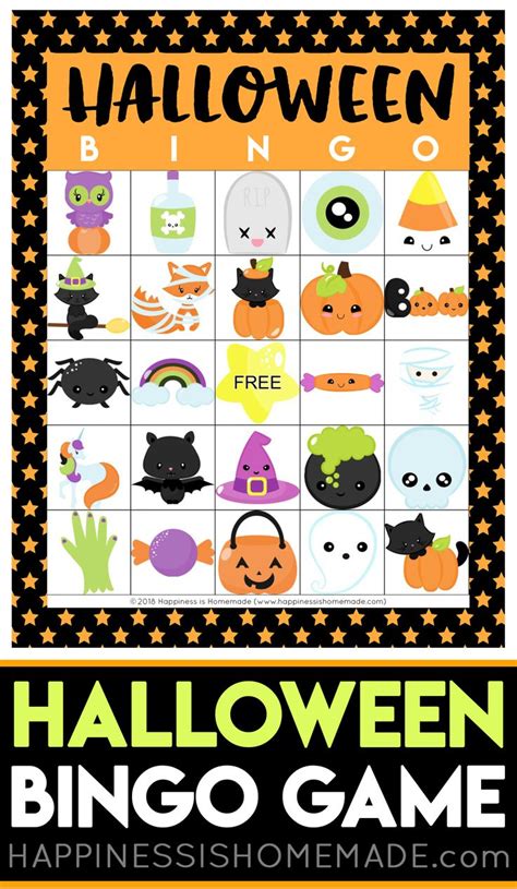 Printable Halloween Bingo Cards Happiness Is Homemade Halloween