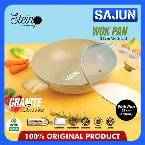 Jual STEIN Cookware Granite Series WOK PAN Cm Dan Cm With LID Di
