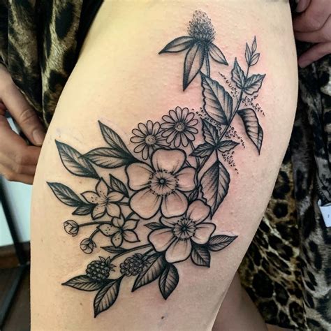 Thigh Flowers Tattoos For Women Rebecca Tattoos