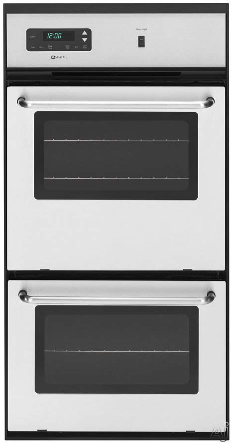 Maytag Cwg3600aas 24 Double Gas Wall Oven With 27 Cu Ft Upper Oven