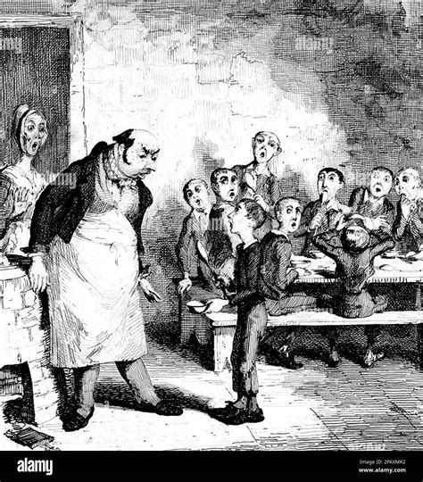 Oliver Twist Illustration From The Frontispiece To A First Edition Of