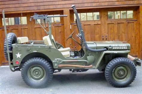 1952 Willys M38 Korean War Jeep Fully Restored W 30 Caliber Machine