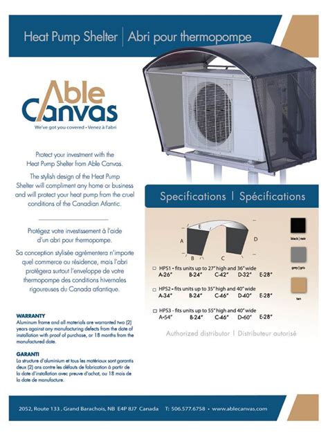 Avoid costly service calls now! Heat Pump Shelter | Able Canvas
