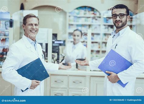 Pharmacists Working In Pharmacy Stock Photo Image Of Occupation
