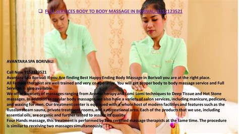 Full Services Body To Body Massage In Borivali By Royal Oakspa Issuu