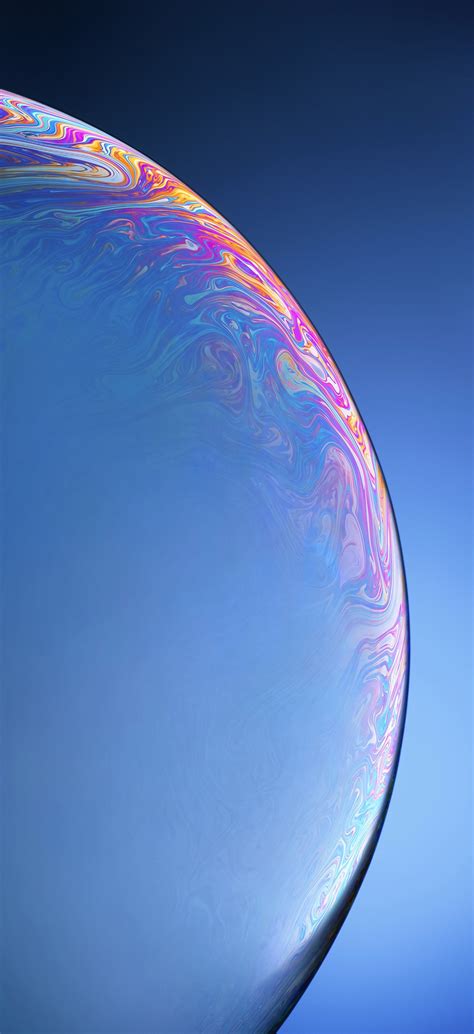 Iphone Xr Wallpaper Single Bubble Blue Wallpapers Central