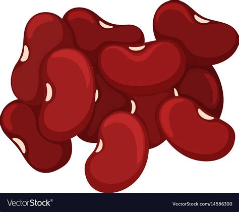 A Pile Of Red Beans On A White Background
