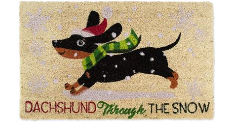 Dachshund Through The Snow Doormat The Best 2019 Outdoor Christmas
