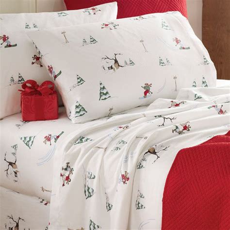 Holiday Flannel Sheets Alpine Winter Flannel Sheet Set Orvis