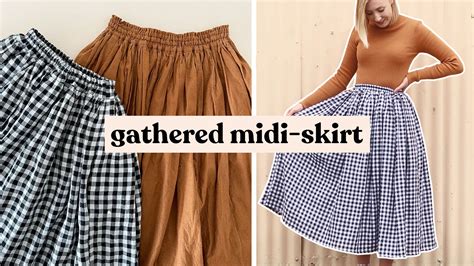 Diy Gathered Midi Skirt With Pockets — Rosery Apparel In 2021 Diy