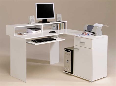 The top is built from engineered wood with a bright white finish that complements the legs and gives the desk a pop of modern style. Perfect Modern White Desk Application for Home Office ...