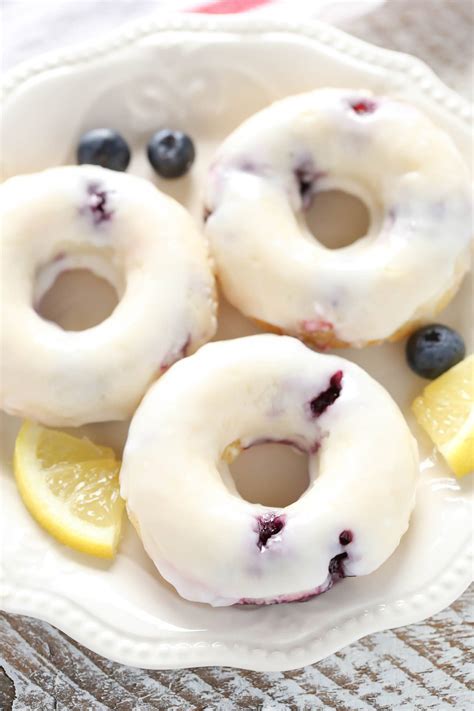 Baked Lemon Blueberry Donuts