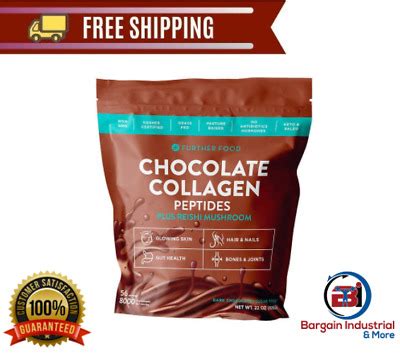 Because the collagen particles have been hydrolyzed, they're an incredibly small size. Further Food Chocolate Collagen Peptides Protein Powder ...