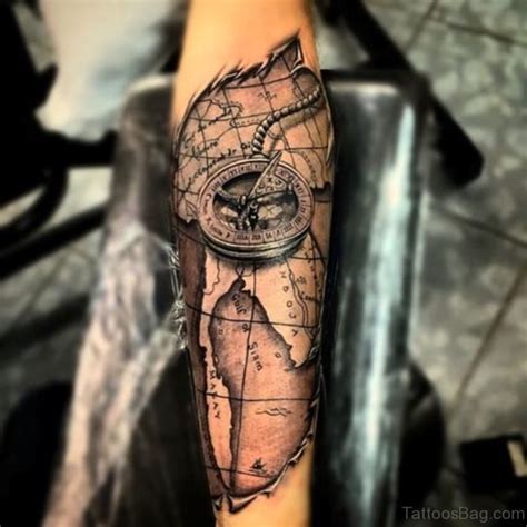 41 Stylish Compass Tattoos For Leg Tattoo Designs