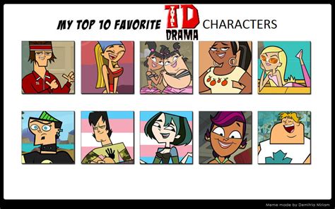 My Top 10 Favorite Total Drama Characters By Rdj1995 On Deviantart
