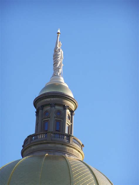 Gold Dome Of Georgia State Capitol Building The Gold Donated From The