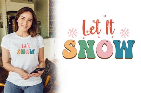Christmas Rainbow Svg Let It Snow Shirt Graphic By T Shirt Area