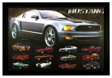 Mustang Evolution American Muscle Car 24x36 Framed Cars Poster I11002