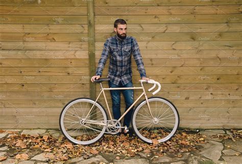 Hipster Man With His Fixie Bike ~ People Photos ~ Creative